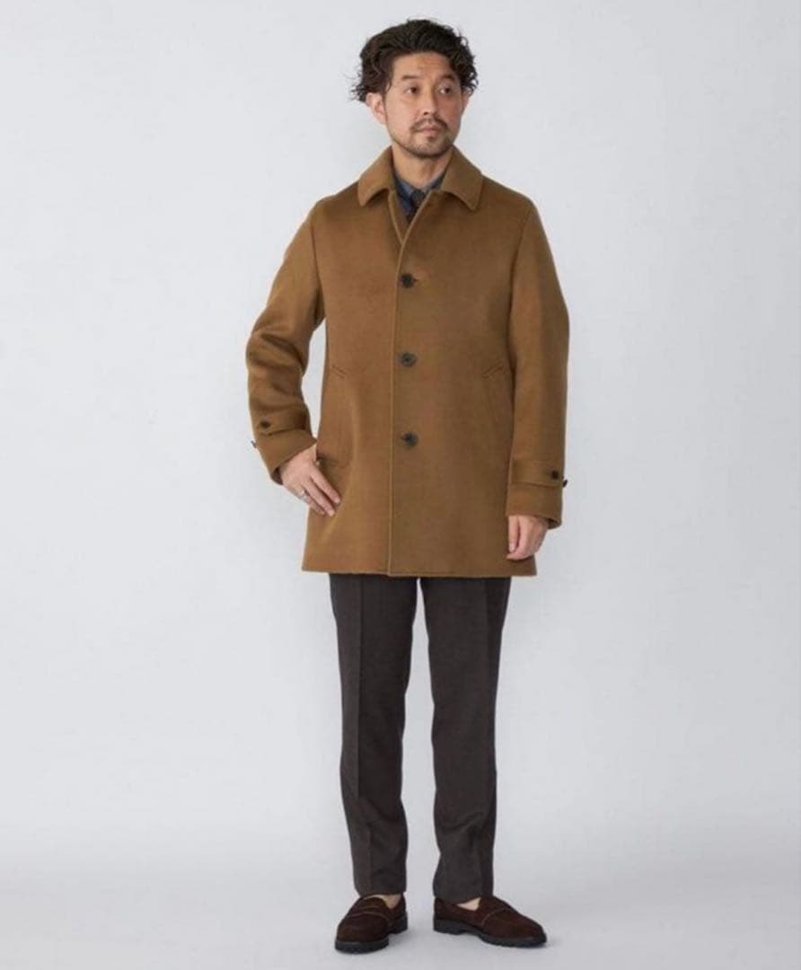 【美品】SHIPS／シップス　ダブルフェイスメルトンカーコート