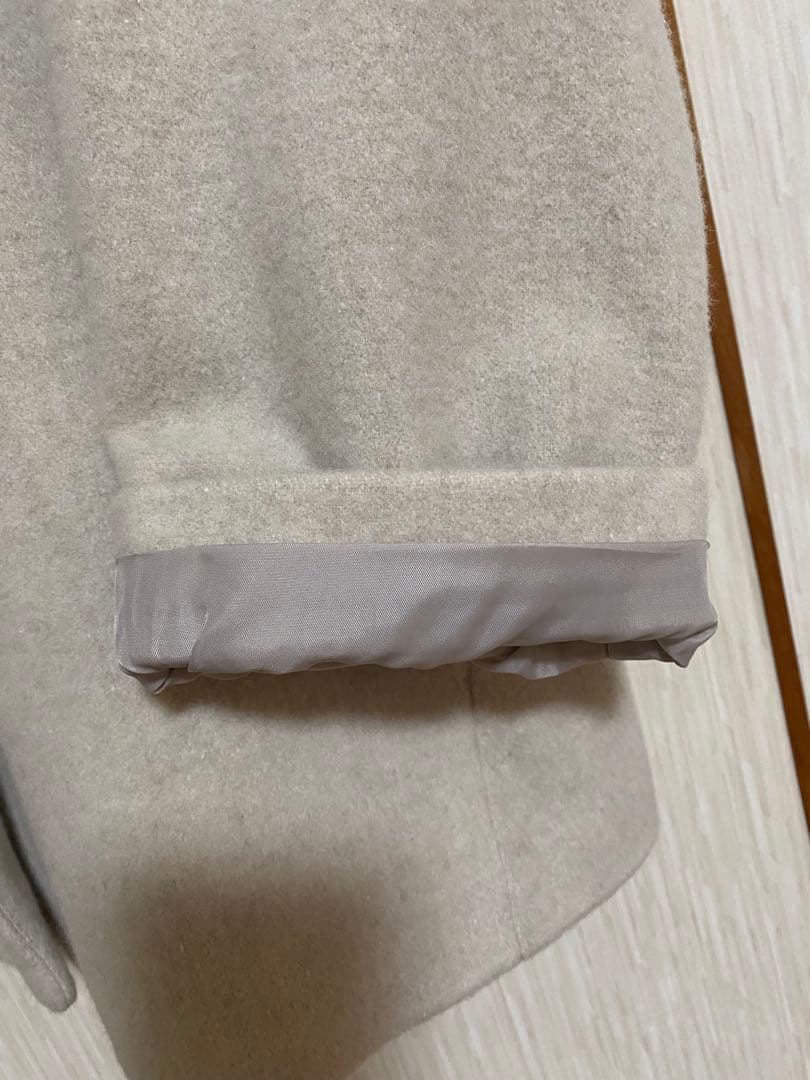 美品NATURAL BEAUTY BASIC カシミア混ノーカラーコート