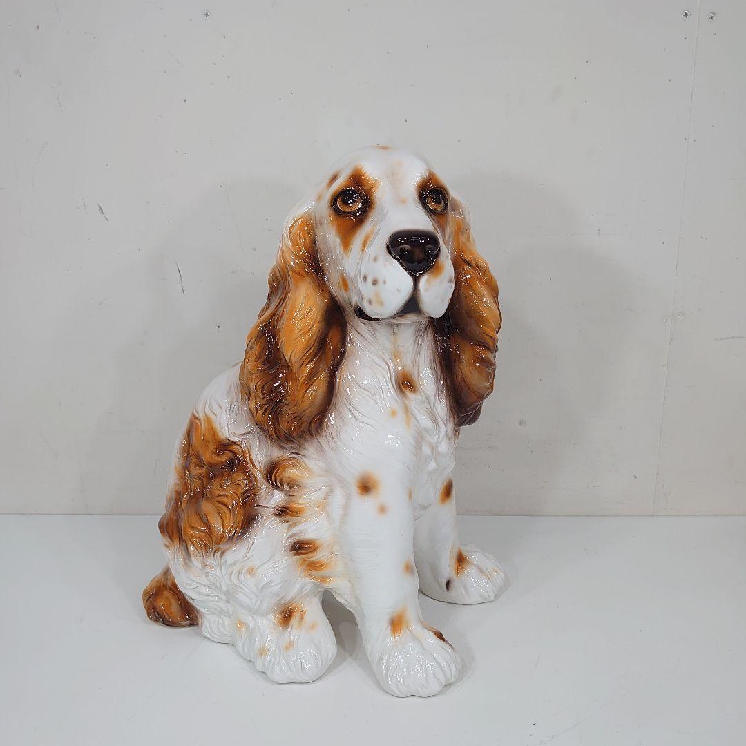 コッカースパニエル 陶器 犬の置物 陶製