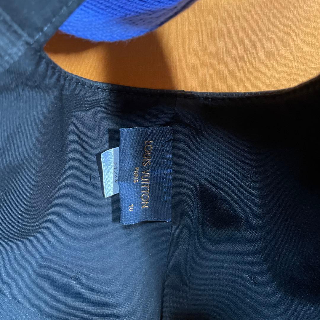 ルイヴィトン　レザーキャップ　メンズ　ブラック