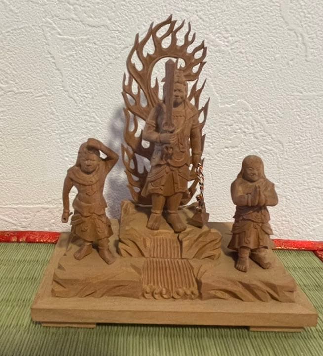 老山白檀 不動三尊 本尊身丈2寸