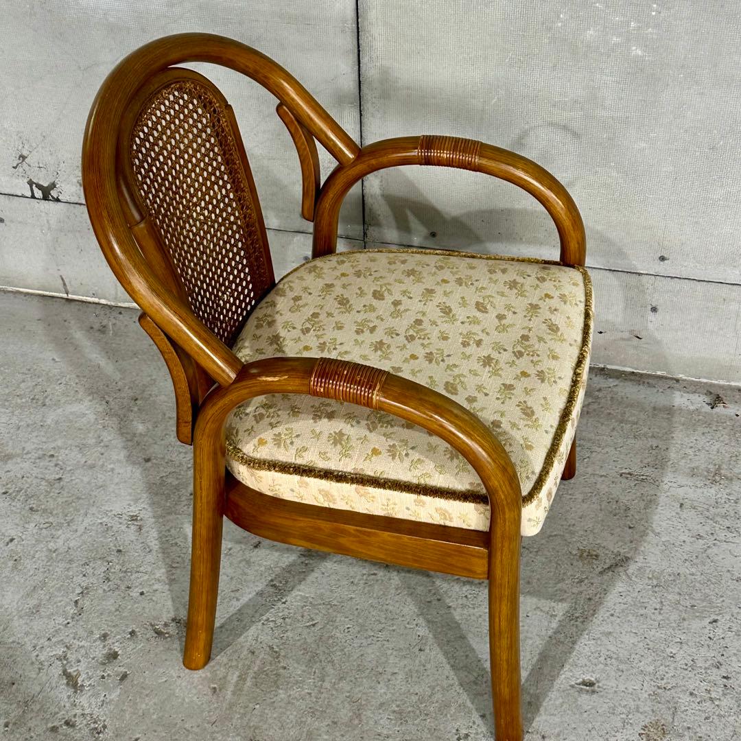 ✿昭和浪漫✿カリモク ラタンバック アームチェア パーソナルチェア