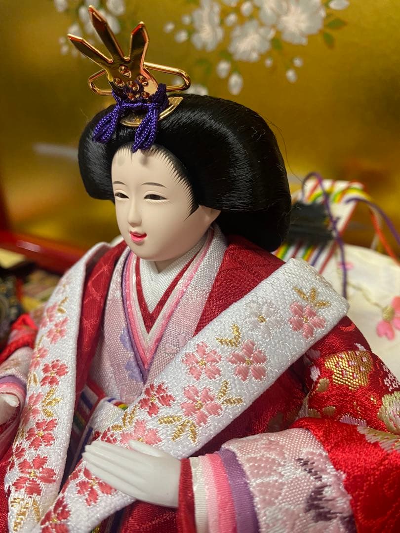 東京久月　雛人形　親王平飾り・間口約６３×奥行約３７×高さ約３２㎝