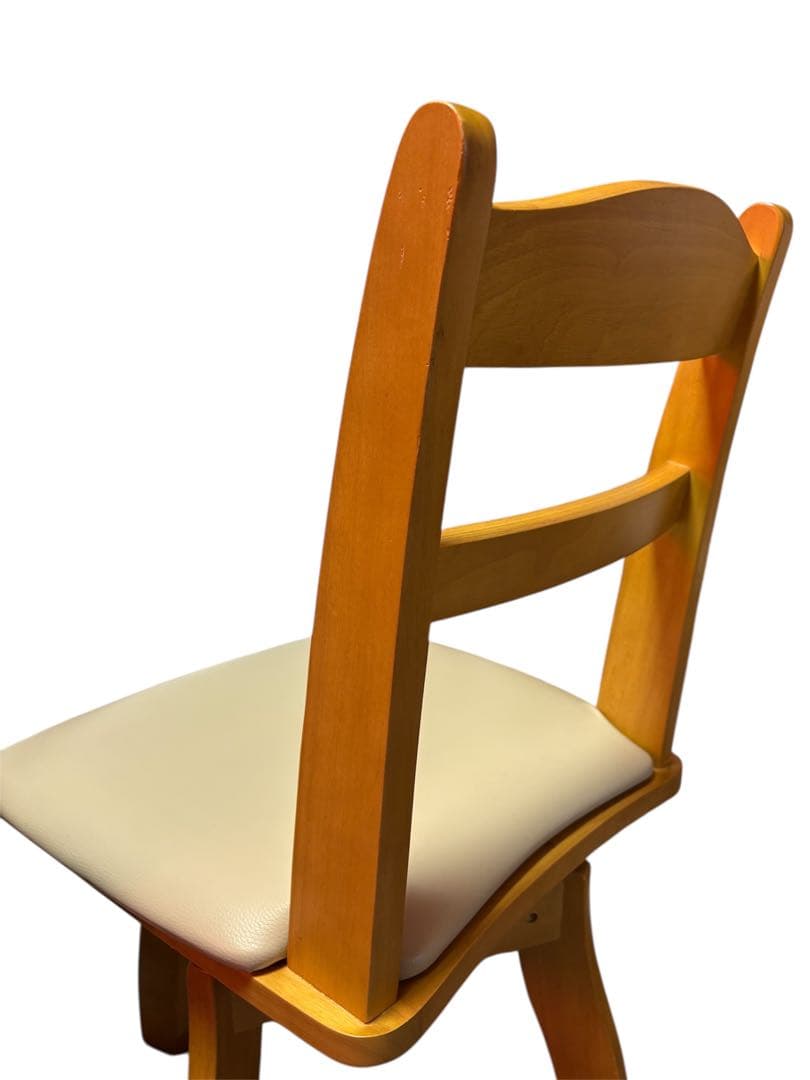 ニトリ 回転式ダイニングチェア 2脚セット　ナチュラルウッド