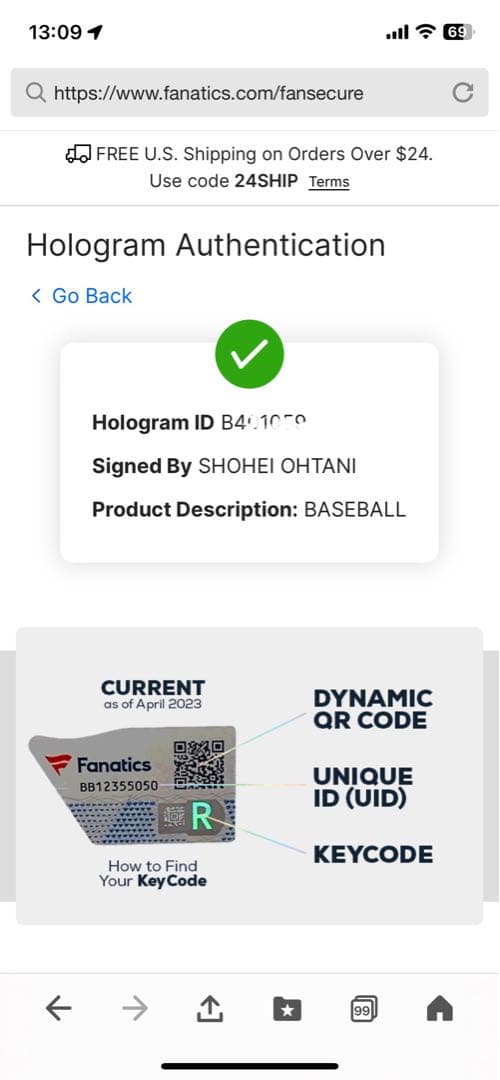 【S】大谷翔平 直筆サインボール MLB公式&Fanaticsホログラム