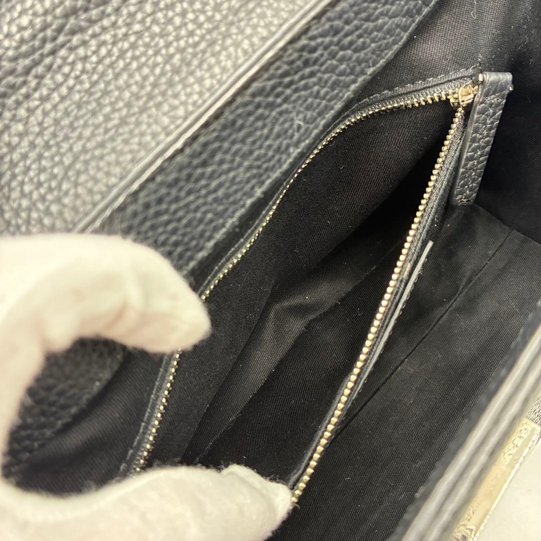 極美品 ヴァジック エバーミニ 2way ショルダーバッグ レザー ブラック