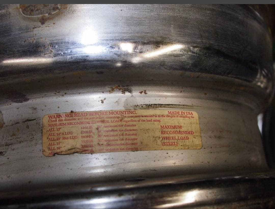 デイトナホイール15インチ　メッキ