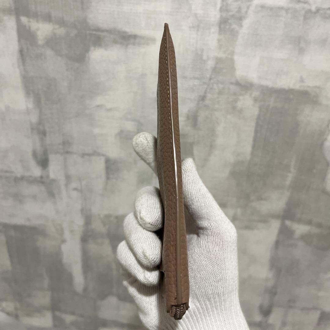 【美品✨】アタオ　スリモ　ケリー　長財布　L字ファスナー　アーモンド