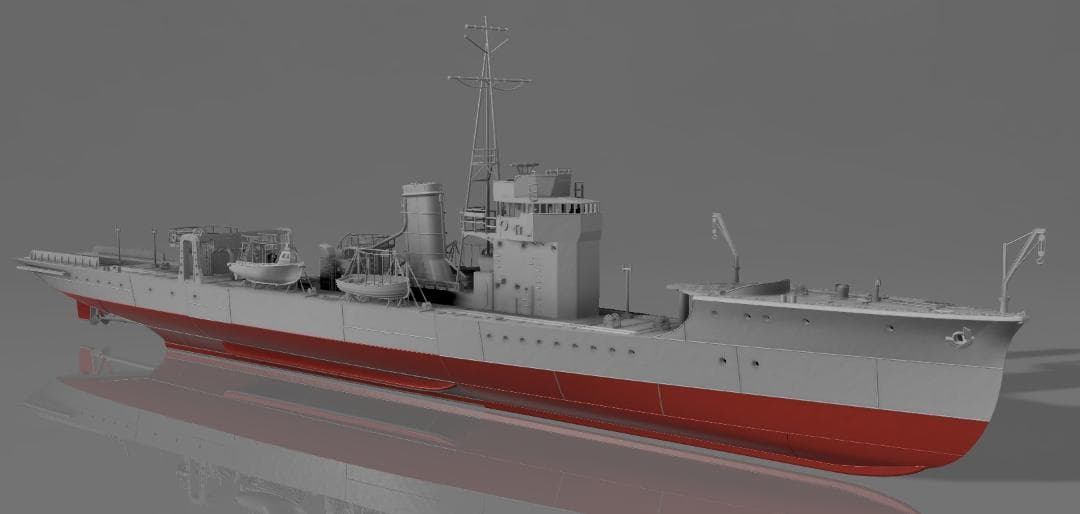 1/144　1等輸送艦+夏島型敷設艇+甲標的×2　（あすなろさん専用）