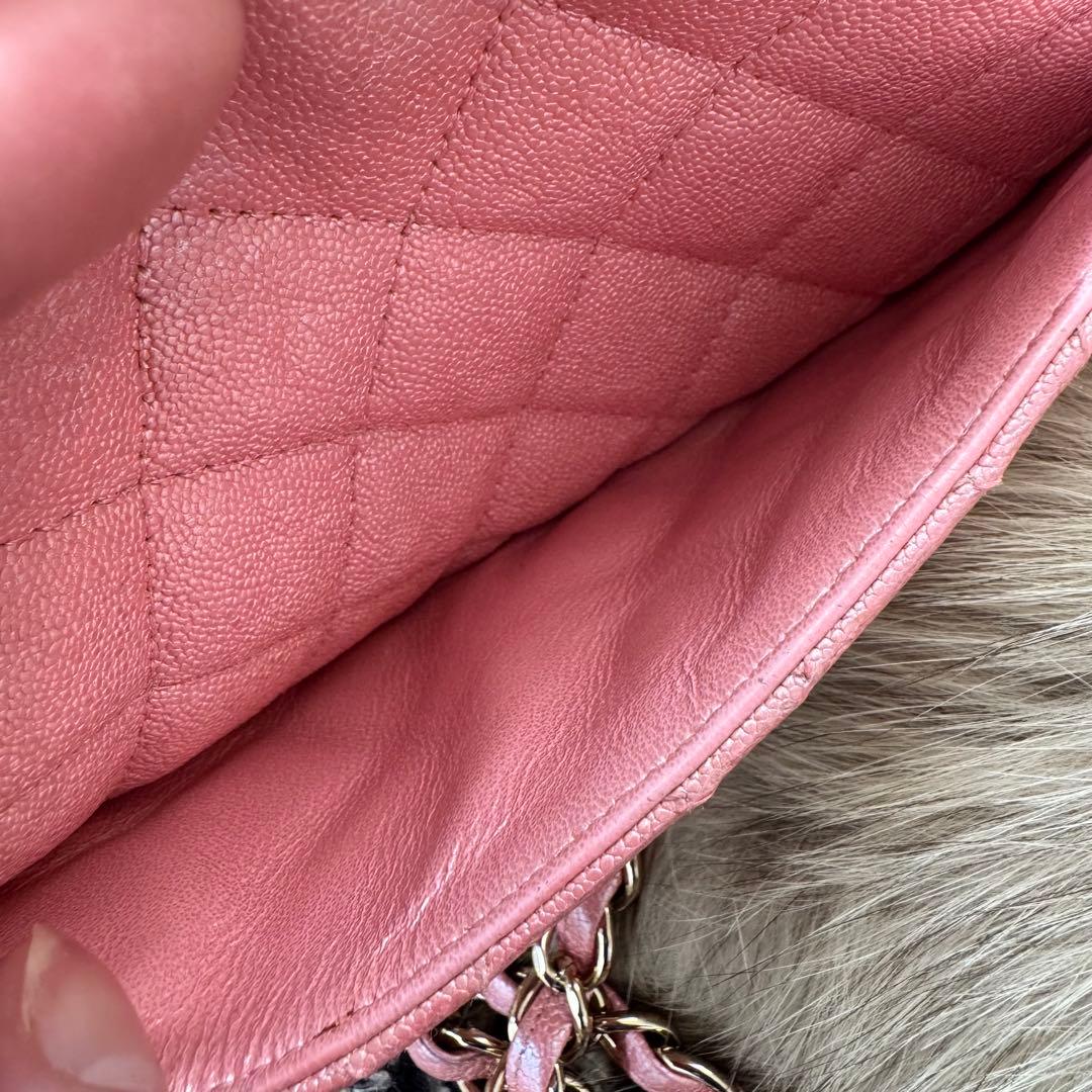 CHANEL キャビアスキン マトラッセ☆チェーンショルダーカメラバッグ