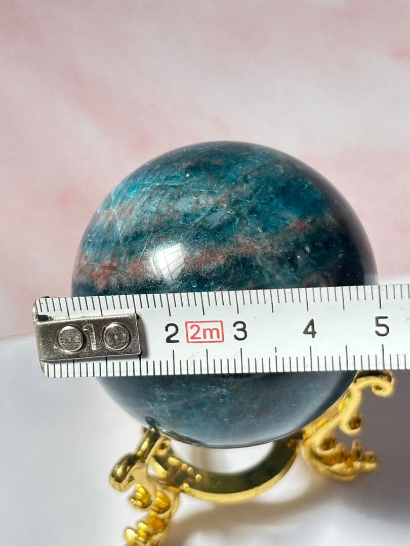 ピンク入りアマゾナイト　ハイグレード　キラキラ　シラー　特別　スフィア