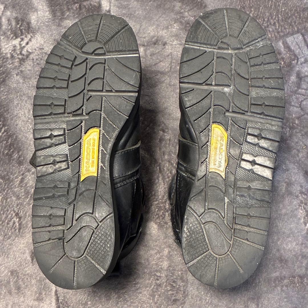 KADOYA BLACK ANKLE(A) 厚底アンクルブーツ ブラックアンクル