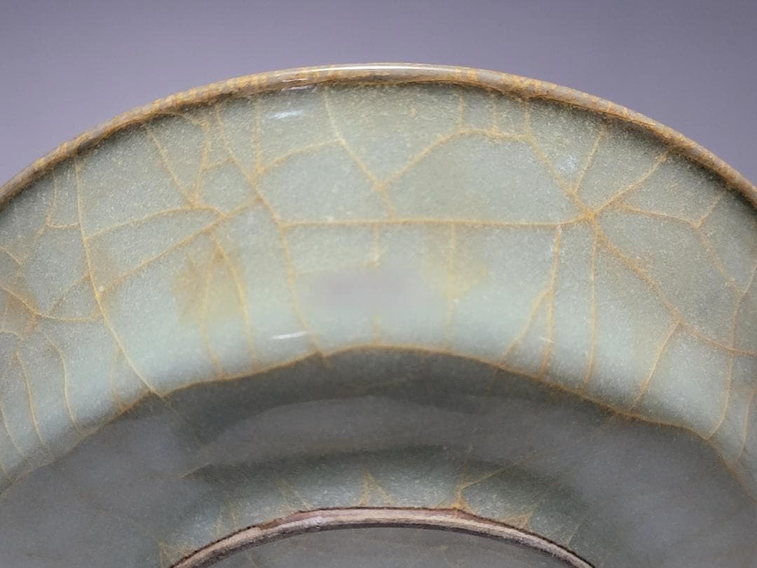 翡色 青釉 貫入 筆洗 宋元時代 幅約12.2cm