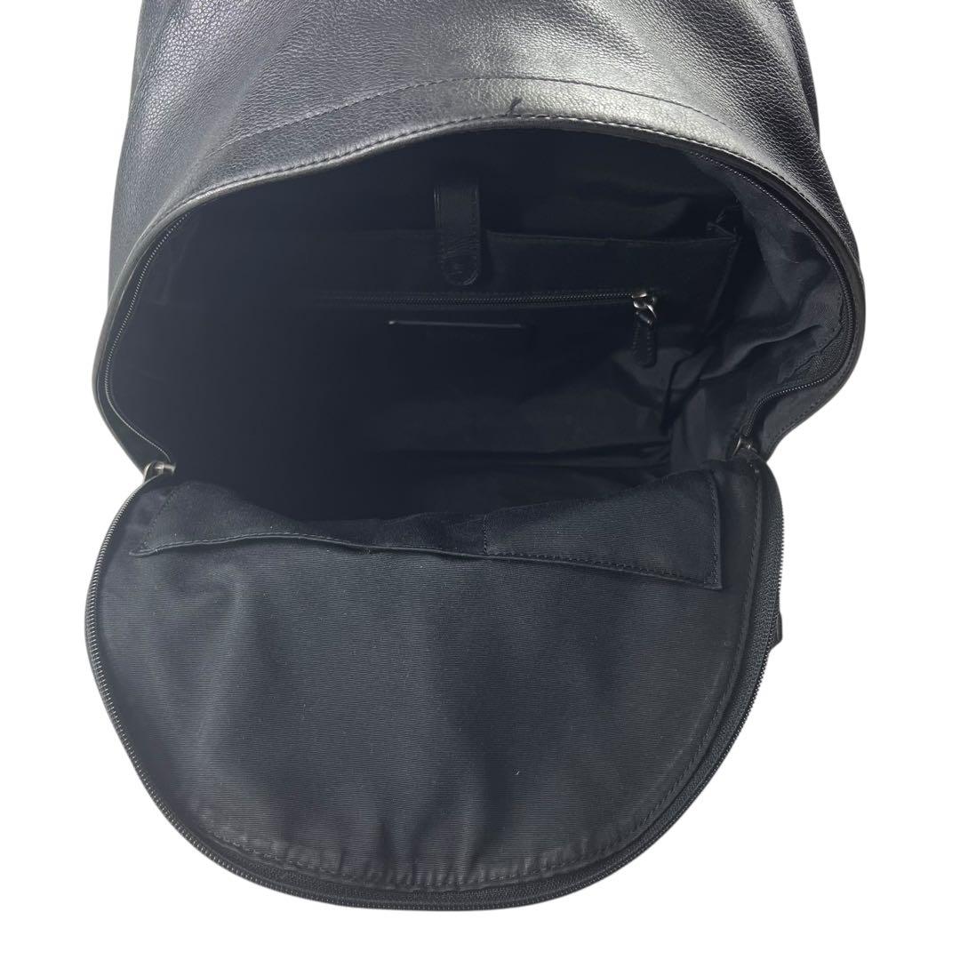 COACH コーチ レザー リュック ブラック 大容量 ロゴ A4 PC 収納