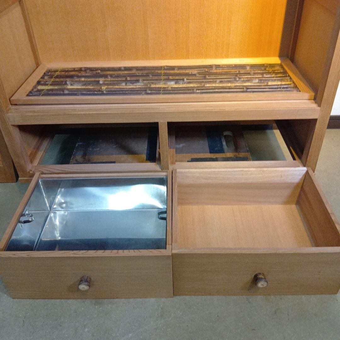 値下げ茶道具　水屋棚　置水屋　網代