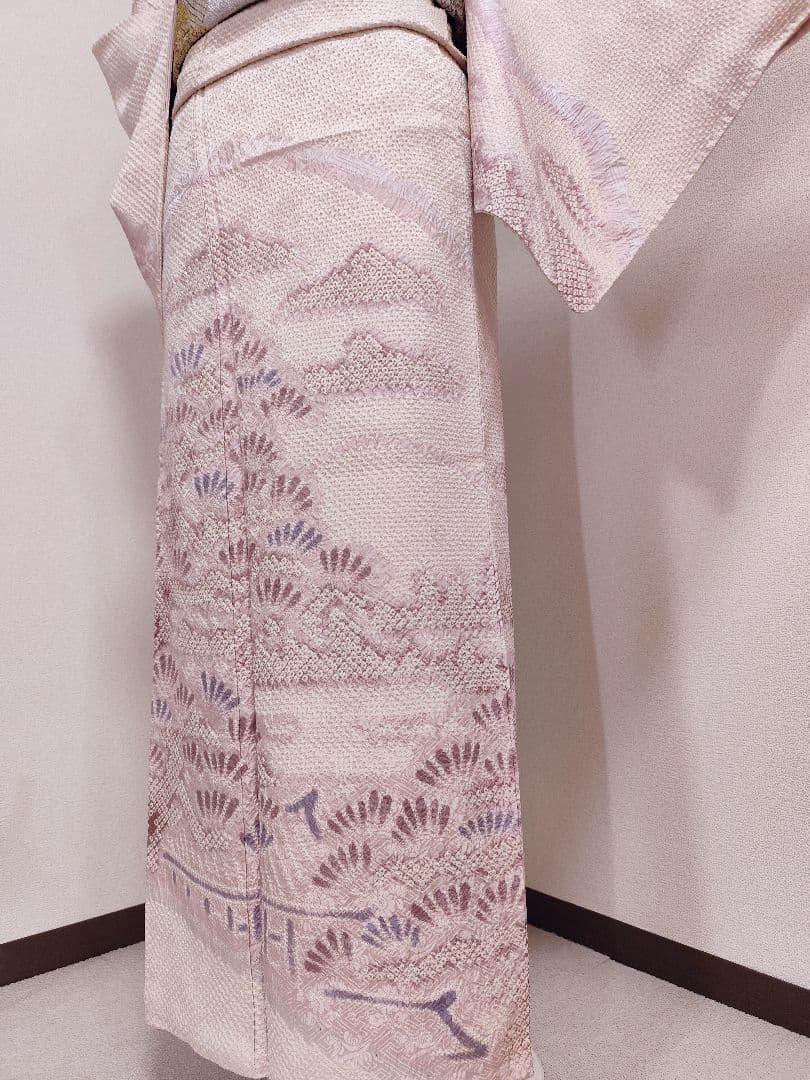 ❰6552❱ フルセット　訪問着　総絞り　袋帯　帯締め　帯揚げ　正絹　着物