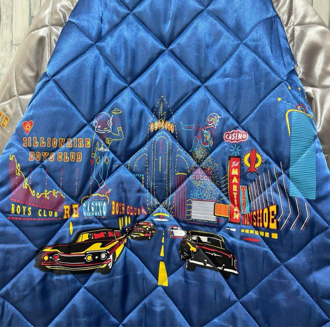 ビリオネアボーイズクラブ スカジャン スタジャン キルティング 刺繍ロゴ 中綿S