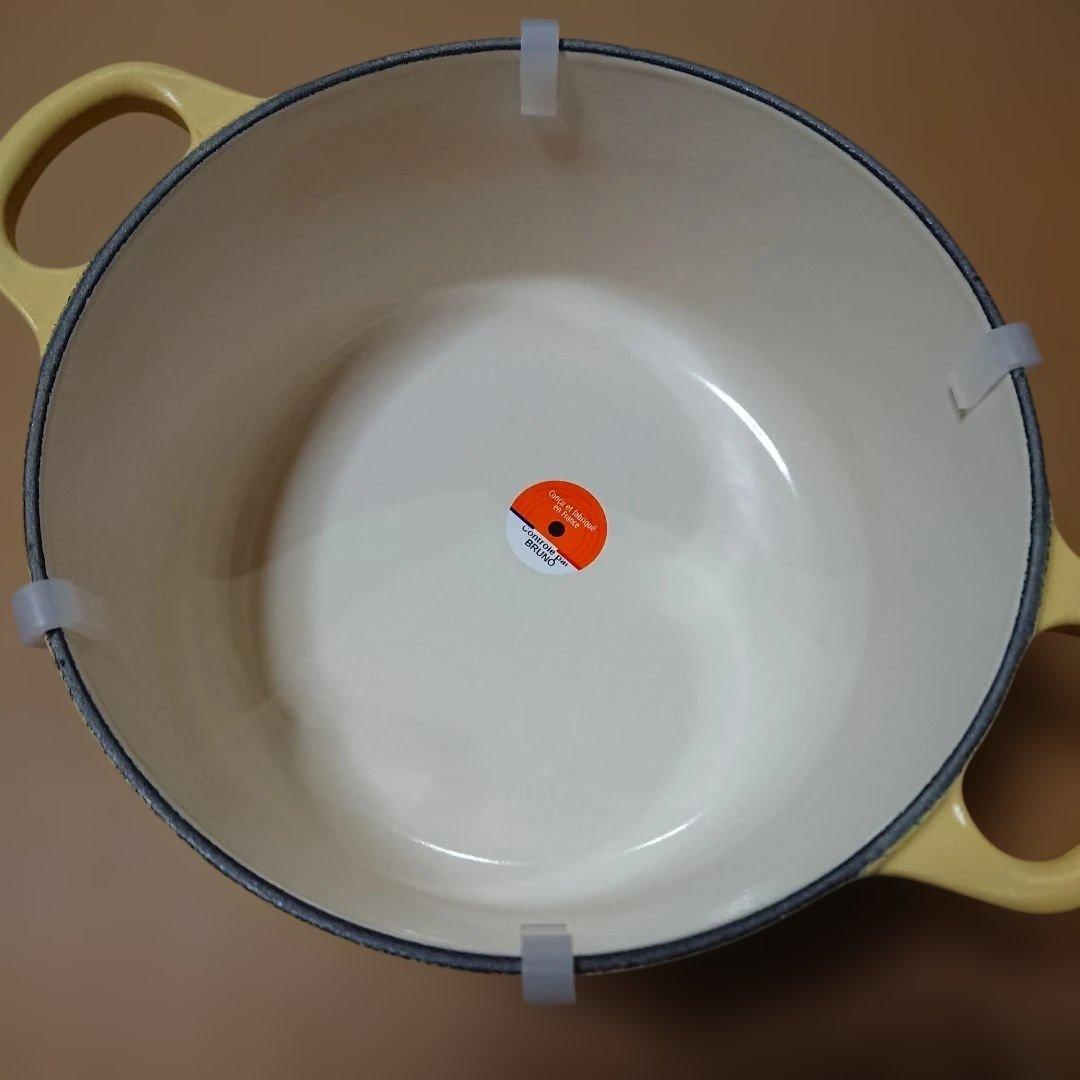 未使用 ル・クルーゼ ココット・ロンド シルバーツマミ ミモザ 18cm 両手鍋