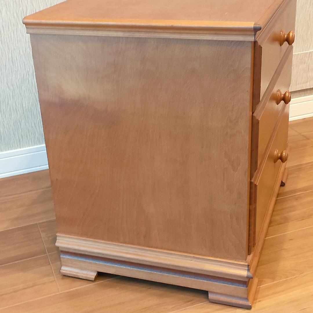 ヤマカ　ヴィンテージ　木製チェスト　サイドチェスト　引出し3杯