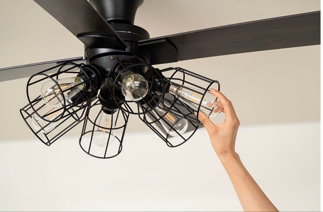 JAVALO ELF シーリングファン ブラック JE-CF048 未使用