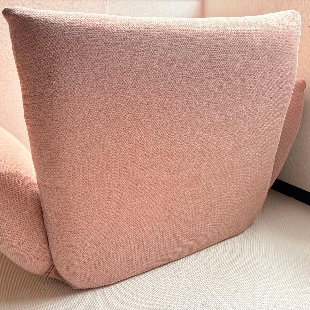 申年生まれ無印良品 リクライニングフロアソファ ピンク 幅88×奥行78×