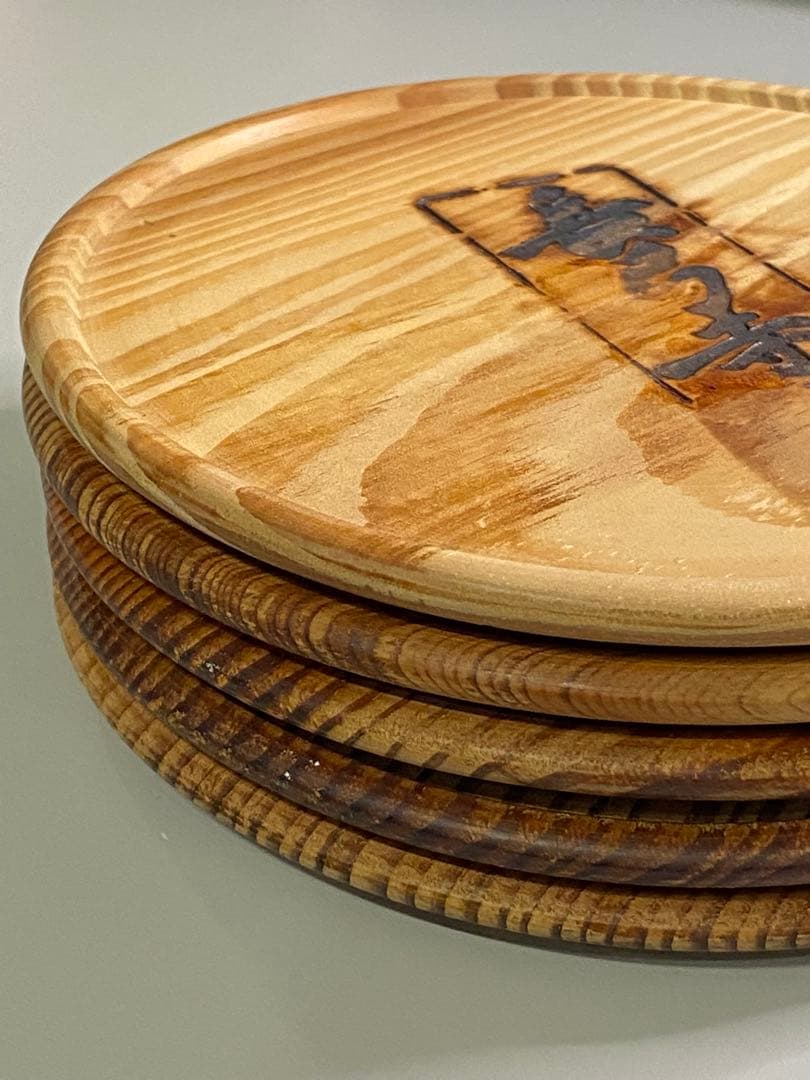 長弓寺　古材肥松銘々皿五客