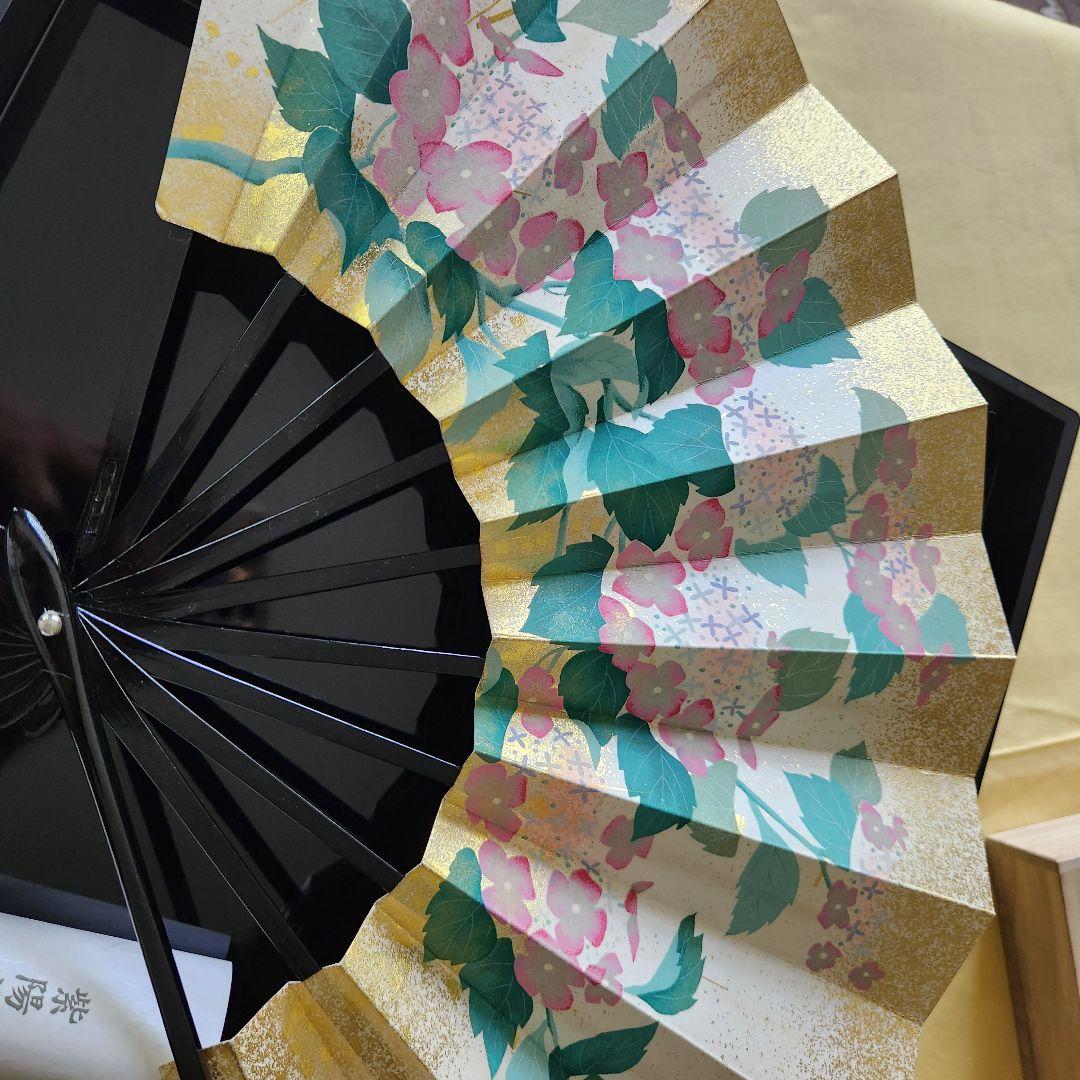 扇/季節の花12か月、工芸品、箱入り