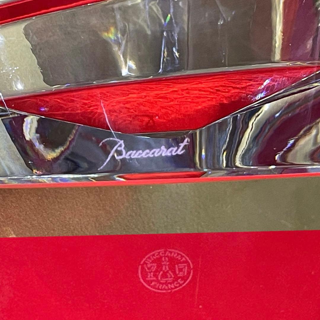 バカラ　カレイドスコープ　サラダボウル　レッド　未使用美品　箱付き