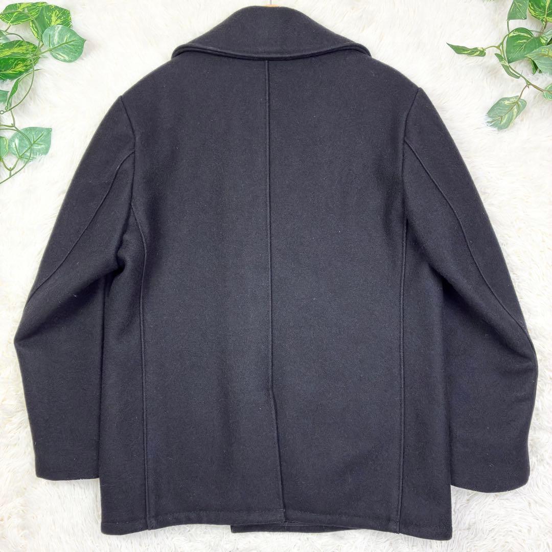 美品　ショット　ピーコート　ウールメルトン　キルティング　42　USA製　黒