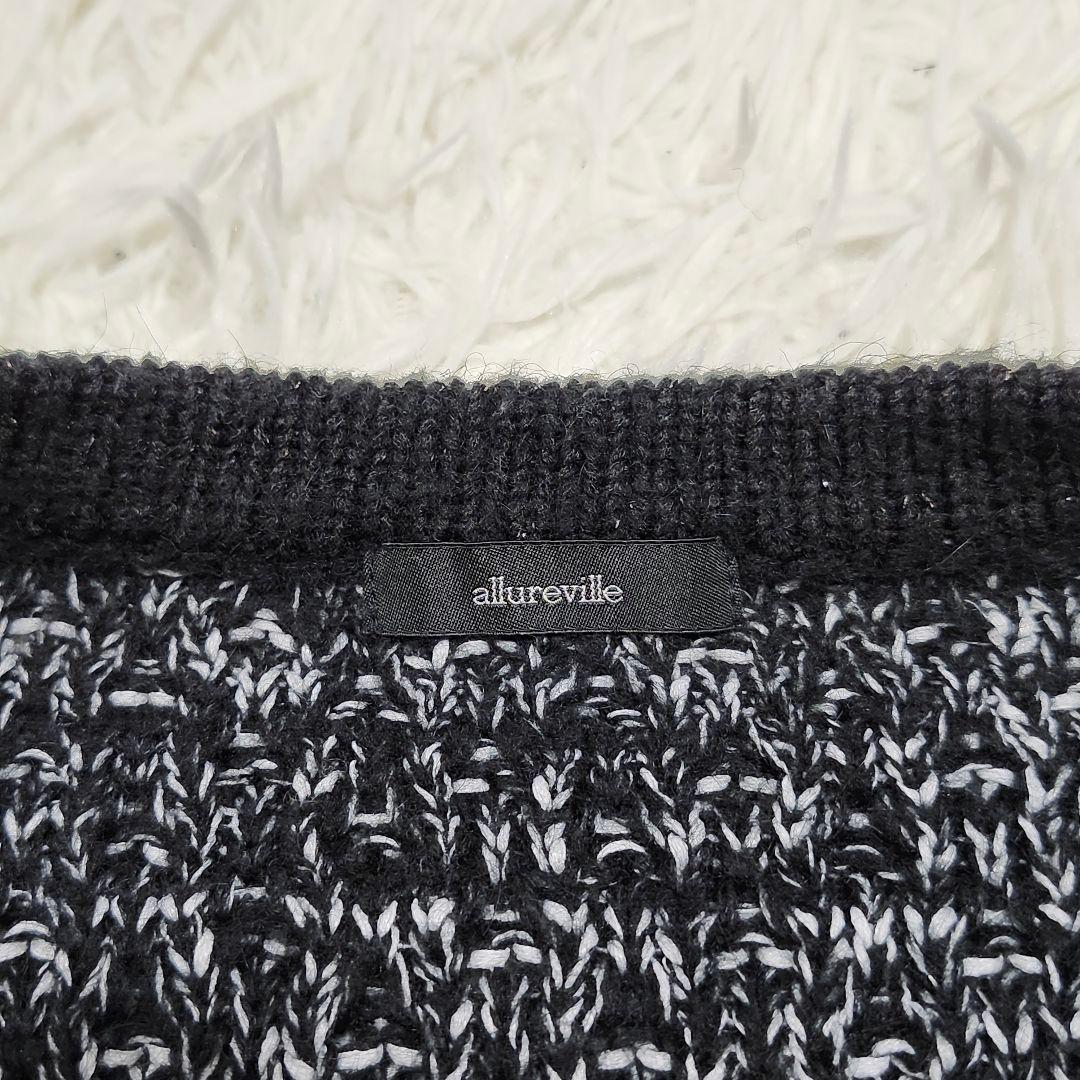 アルアバイル　フリゼツイーディクルーニットジャケット　ノーカラー　金ボタン　2