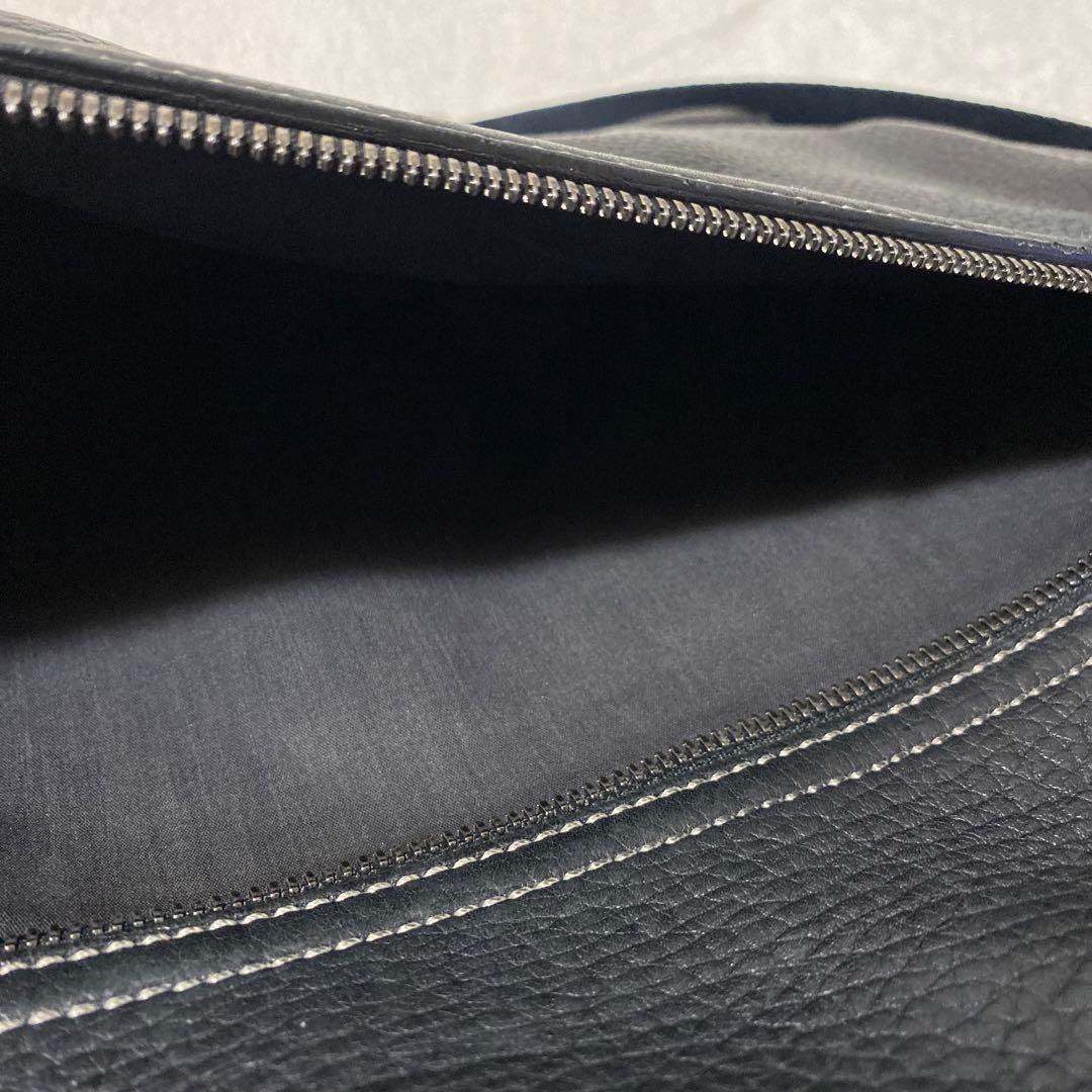 ✨希少✨TOD'S ブラックフラップ式 2WAY ショルダーバッグ　ヌメ革　黒