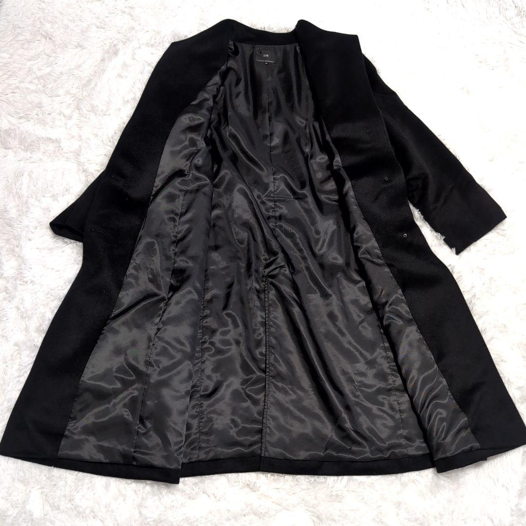 未使用級✨️ 23区 24AW ウールカシミヤビーバー スタンドカラー コート
