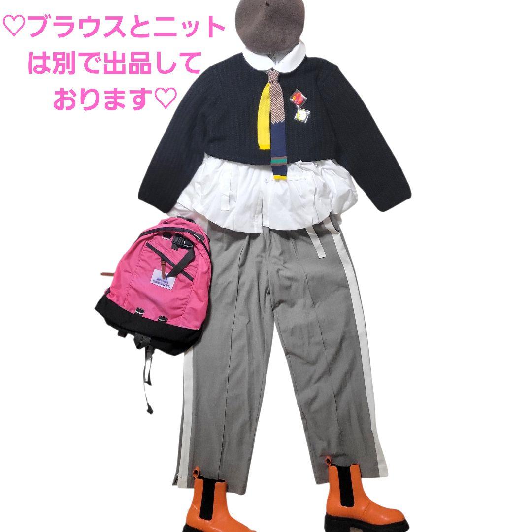 ♡2025winter♡トーマスマグパイ♡ストレッチ ライン パンツ グレー