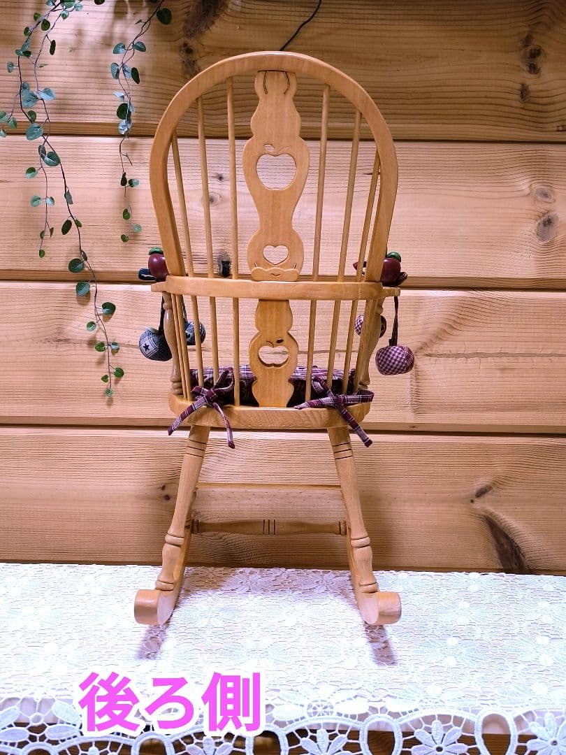⭐️アメリカンカントリー雑貨❤まん丸りんごのロッキングチェア✿ドール用✿