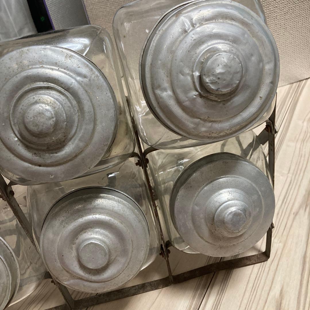 【稀品】アンティーク　駄菓子屋　たばこ瓶　昭和レトロ　ガラス瓶　キャニスター