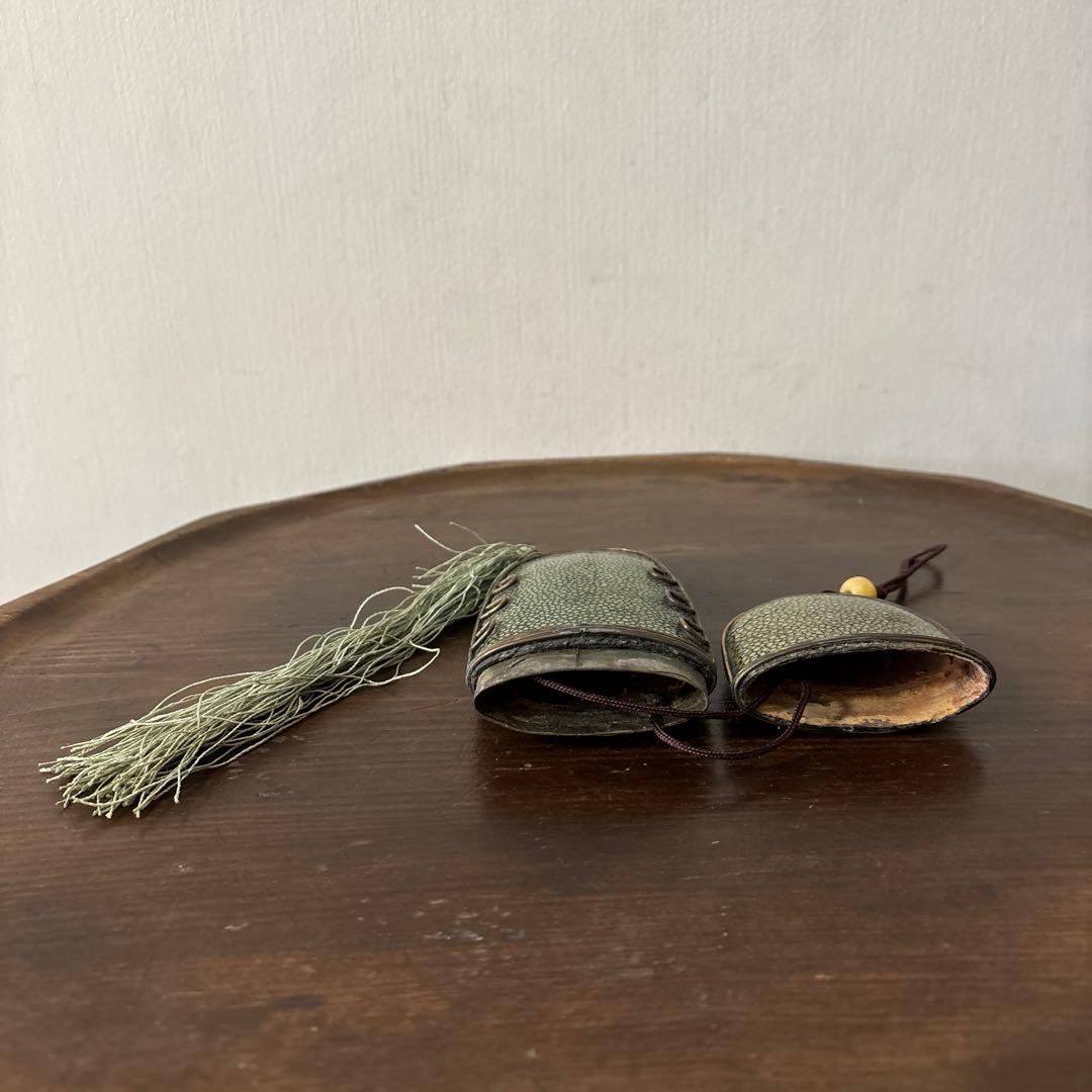 李朝時代後期 眼鏡匣 鮫皮　朝鮮王朝　アンティーク　韓国骨董　古道具　清朝