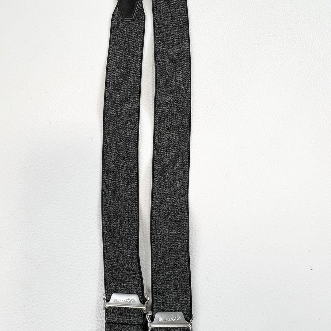 【現行✨】RRL ダブルアールエル サスペンダー ボタン式 レザー シルバー金具