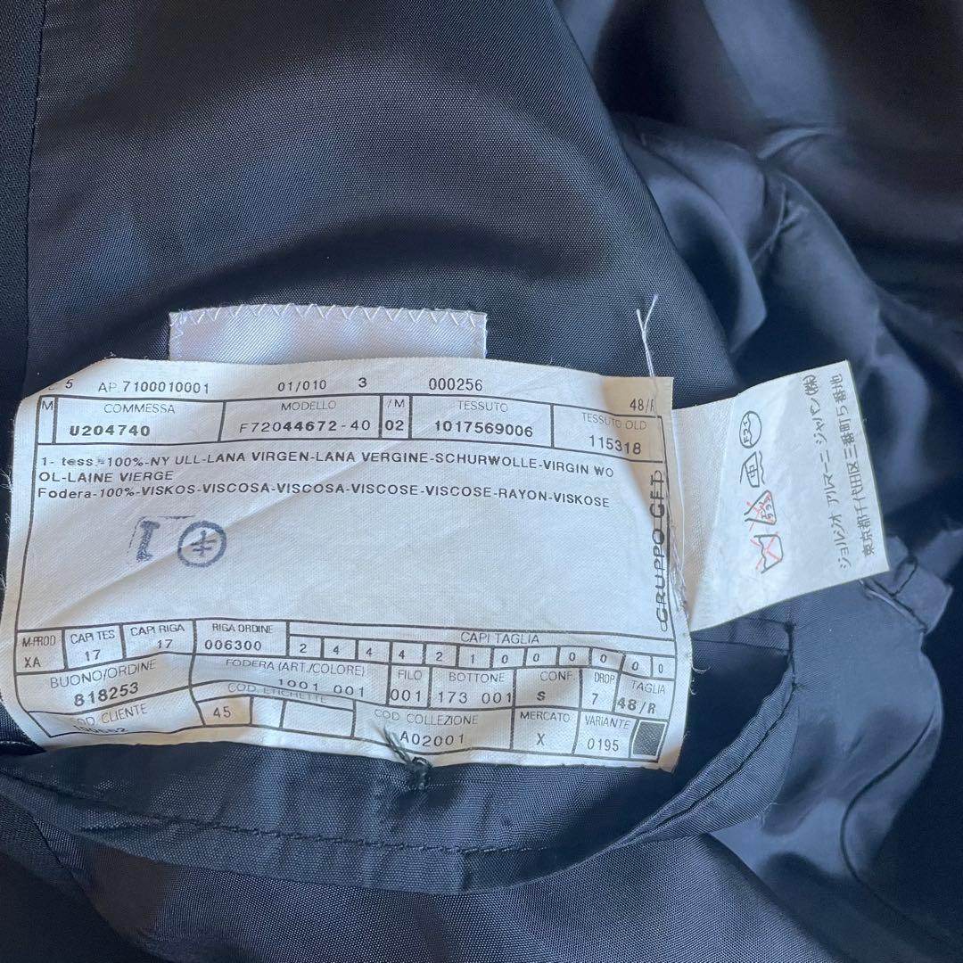 ARMANI COLLEZIONI ブラック スーツ セットアップ 48