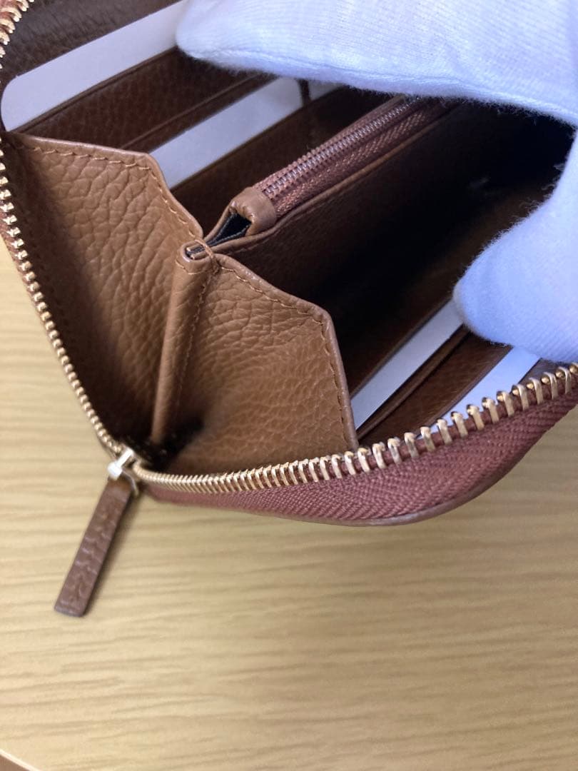 【未使用】GUCCI GGキャンパス　長財布 ベージュ/ブラウン