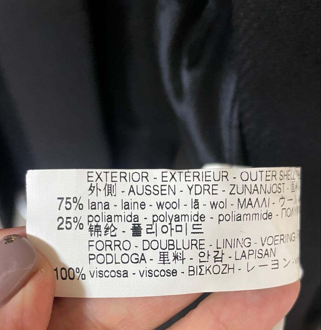 綺麗　ザラ　ZARA マント　ケープ　ブラック　ロング