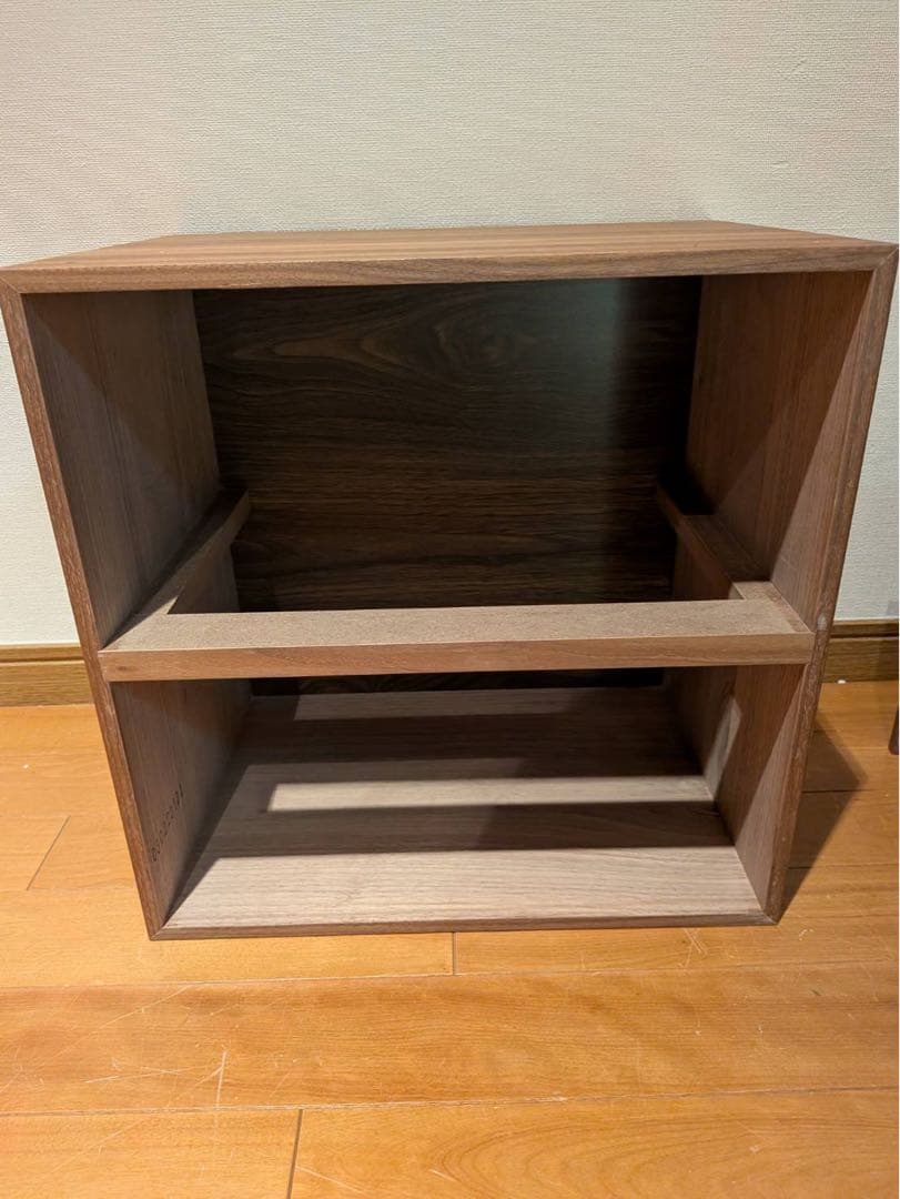 ■送料込■無印良品 スタッキングチェスト ウォールナット 引出し 収納 木製棚