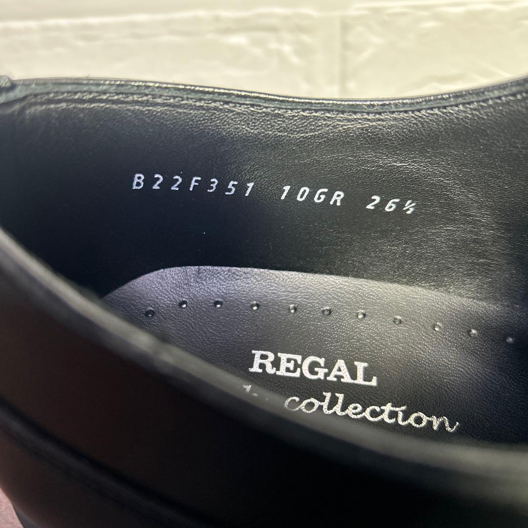 未使用級　REGAL リーガル　ストレートチップ　10GR ブラック　内羽根式