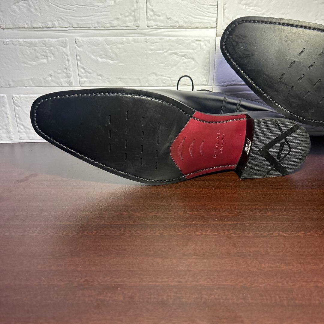 未使用級　REGAL リーガル　ストレートチップ　10GR ブラック　内羽根式