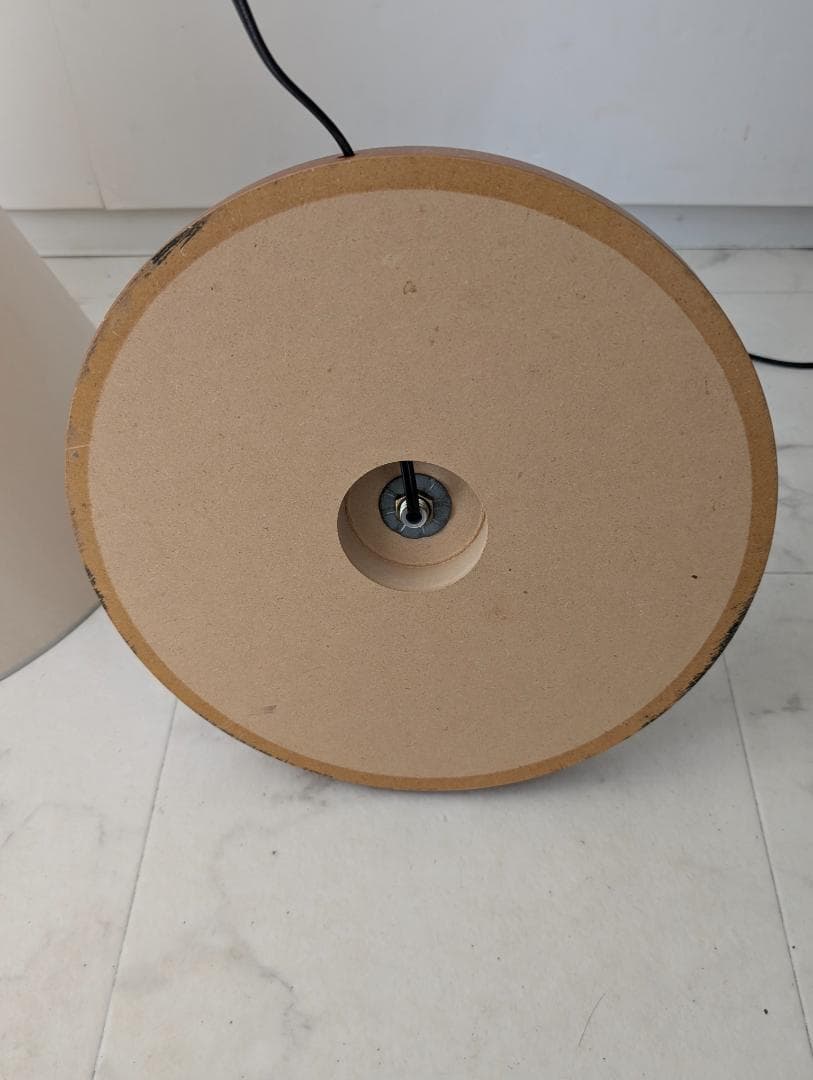 90年代 ビンテージ ファブリックシェード×ウッド スタンド フロアライト 美品