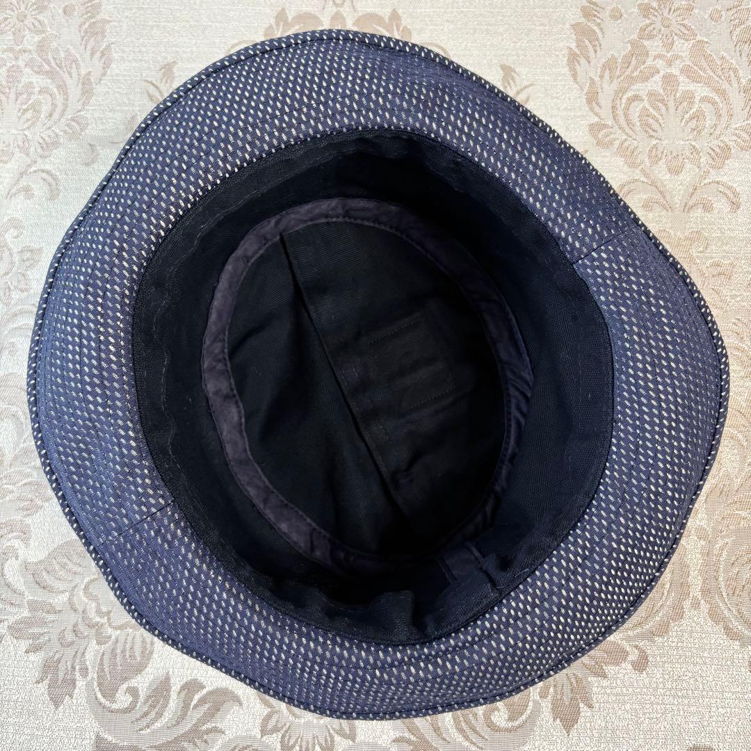 CHANEL❤️バケットハット❤️スポーツライン❤️帽子　コットン　ネイビー　Lサイズ