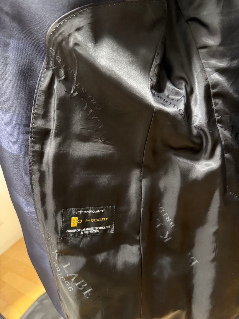 BLACK LABEL CRESTBRIDGE ダークブルー ストライプスーツ