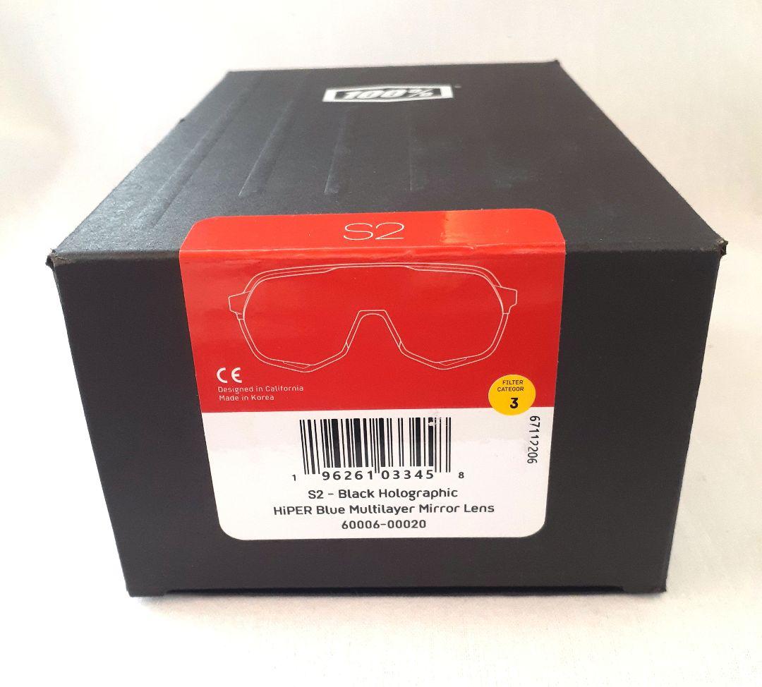 100% S2 ブラックホログラフィック ワンハンドレッド サングラス