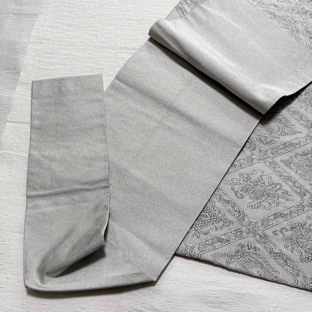 m-56 安田つづれ 謹製 爪織 本綴れ 格天井錦 名古屋帯 正絹 木箱