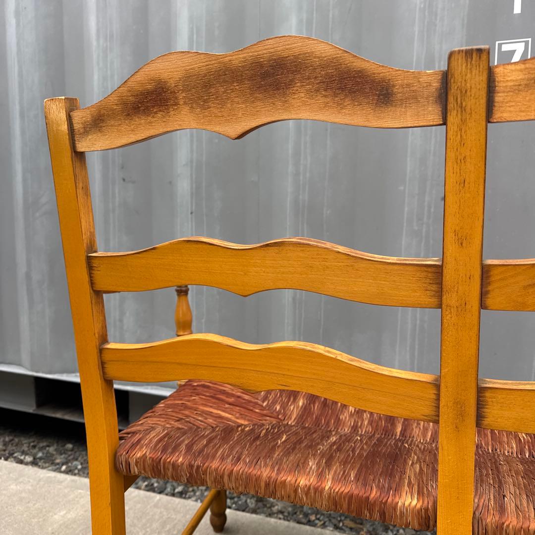 フランスアンティーク ダブルベンチ フレンチシャビー ヴィンテージ ブナ材