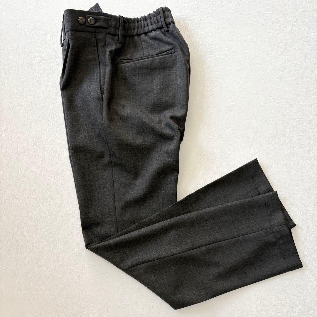 ベルウィッチ BERTOベルト テクノウールバックシャーリングテーパードパンツ